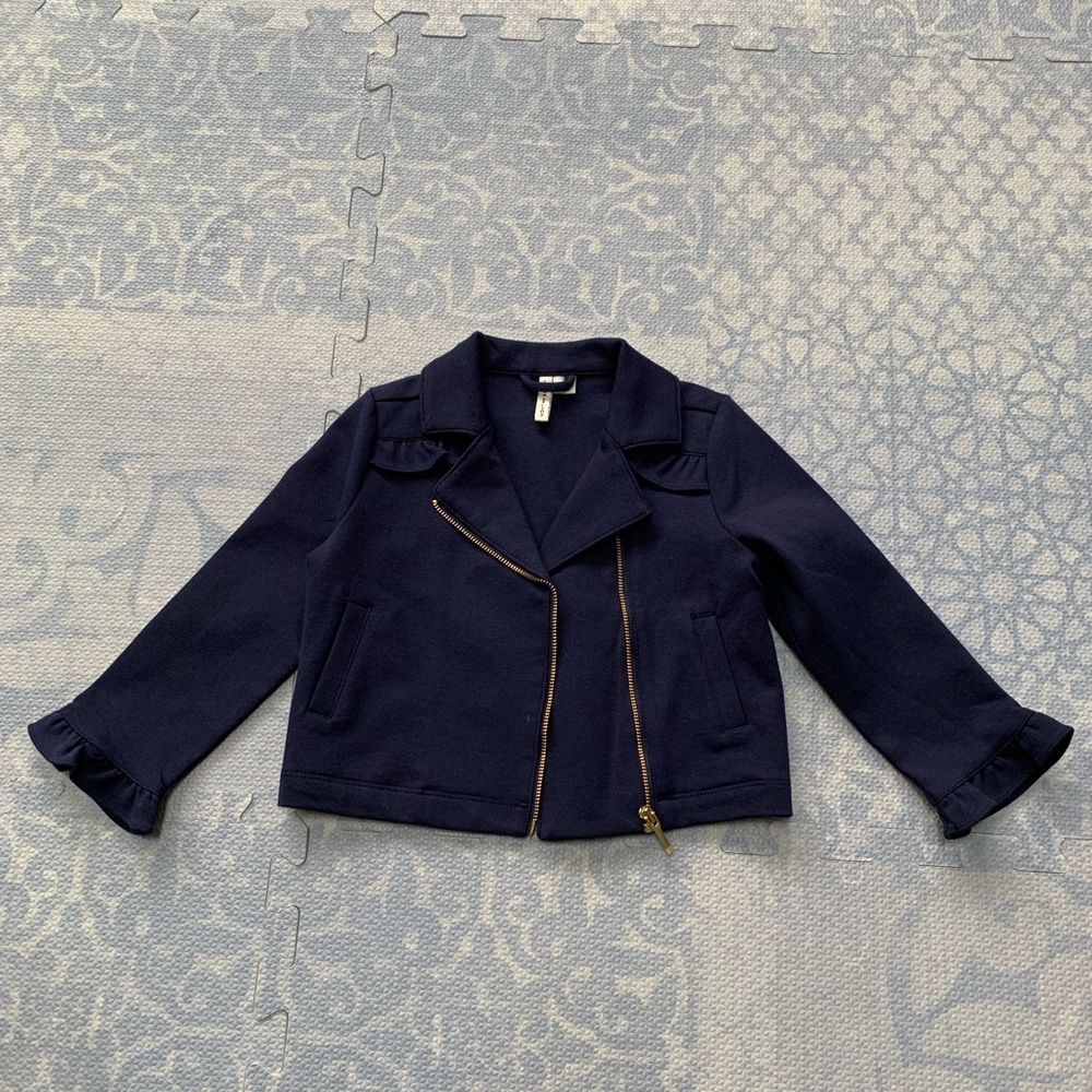 Janie and Jack size 2T navy moto jacket